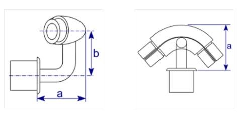 Diagram showing dimensions of DDA 729 Assist External Expanding Fitting